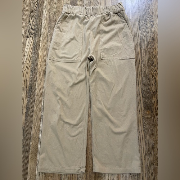 THE GREAT. Pants - The Great Wide Leg Cotton Pant, Camel, 0